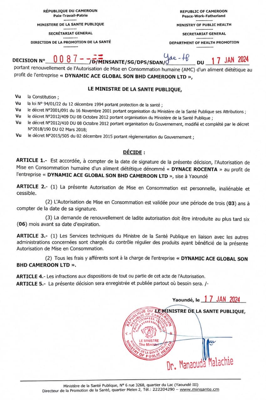 CELLULES SOUCHES DYNACE ROCENTA